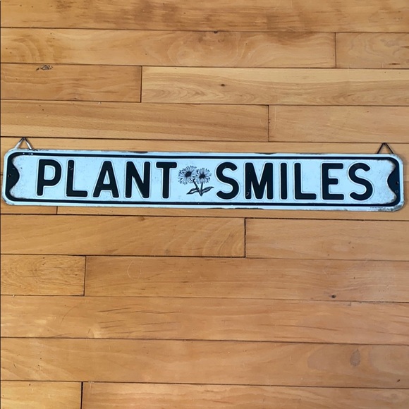Open Road Brands Other - “Plant Smiles” Metal Sign